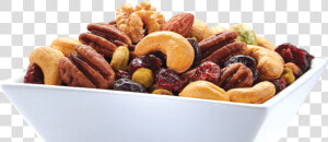 Bowl Of Mixed Nuts And Dried Fruits   Mixed Nuts  HD Png Download