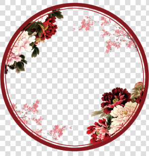 Transparent Clipart Rahmen Blumen   Chinese Flower Design Background  HD Png Download