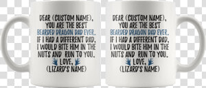 Personalized Best Bearded Dragon Dad Coffee Mug   Mug  HD Png Download