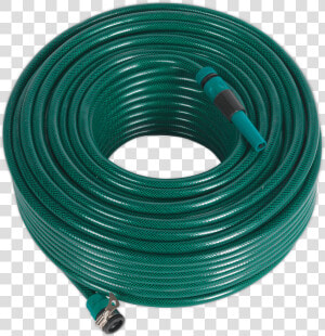 Water Hose 80m With Fittings   Wire  HD Png Download