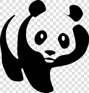 Panda Clipart Small   Panda Black And White Clip Art  HD Png Download