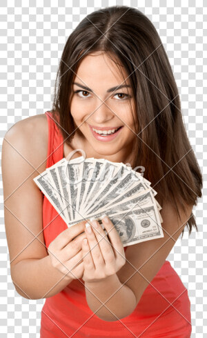 Woman Holding Money Png   Woman With Money Png  Transparent Png