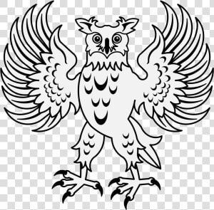 Heraldic Owl  HD Png Download