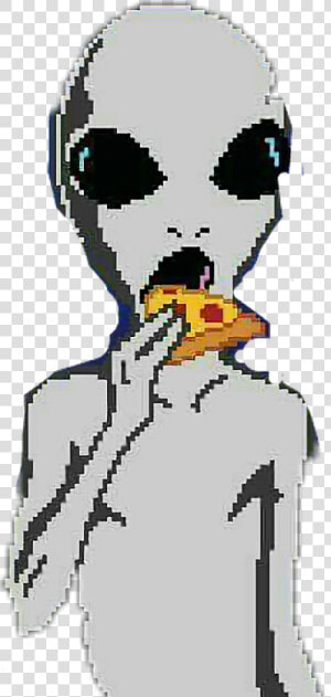  alien  pizza  pixelize  pixel  pixels  pixelate  aliens👽   Instagram Profile Picture Alien  HD Png Download