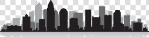 Transparent Denver Skyline Silhouette Png   Charlotte Skyline Vector  Png Download