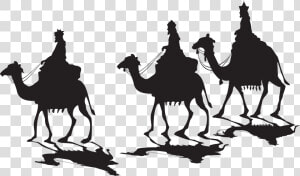 Dromedary Silhouette Clip Art   Transparent Three Wise Men Png  Png Download