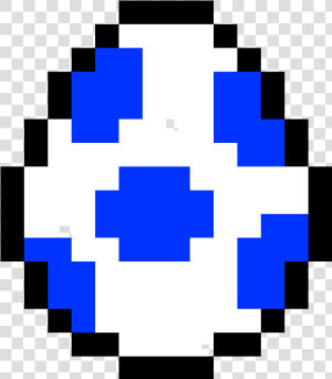 Blue Yoshi Egg   Pixel Art Mario  HD Png Download