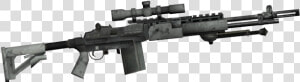 M14 Ebr Snow Camo  HD Png Download