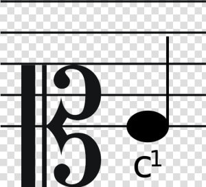 Soprano Clef With Note   Does Not Bring Joy  HD Png Download