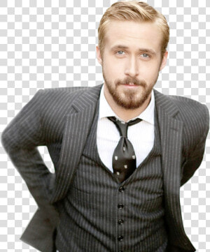 Hair suit facial Hair model jacket   Ryan Gosling Arts Admin  HD Png Download