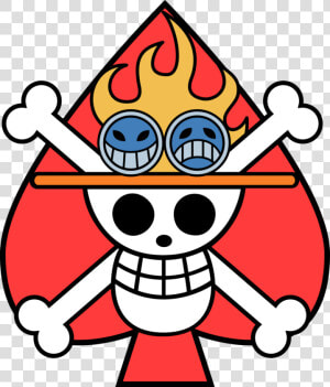 Transparent Pirate Flag Png   One Piece Jolly Roger Ace  Png Download