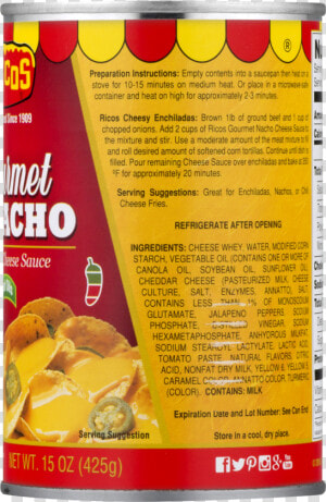 Ricos Cheese Ingredients  HD Png Download