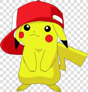  pokemon  ashhat  pikachu  ash  hat  freetoedit   Pikachu With Red Hat  HD Png Download