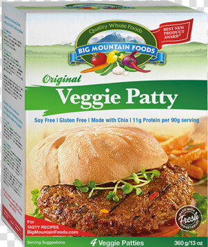 Big Mountain Foods Veggie Burger  HD Png Download