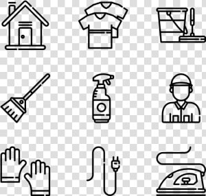 Clean Vector House Cleaning   Cute Food Icon Black And White  HD Png Download