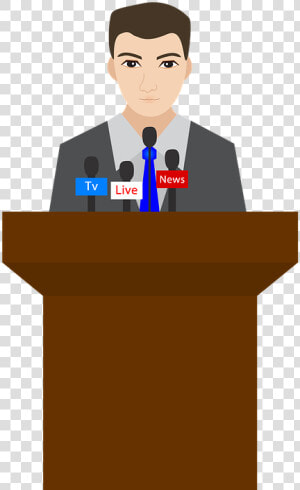 Cartoon Person Making A Speech  HD Png Download