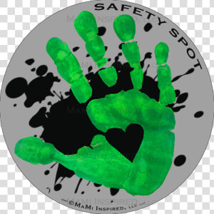 Transparent Black Splat Png   Children Safety Spot Hand Decal  Png Download