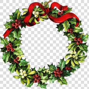 Christmas Wreath Border Clipart   Christmas Wreath Free Clipart  HD Png Download