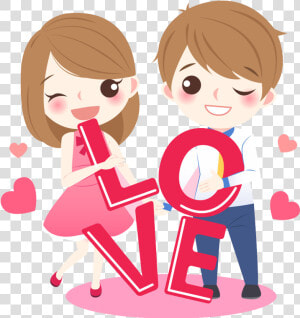 Lovely Couple Transprent Png   Cute Cartoon Couple Png  Transparent Png