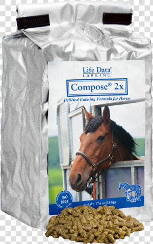 Hoof And Coat Supplement   Compose 2x Equine Calming Supplement By Life Data Labs  HD Png Download