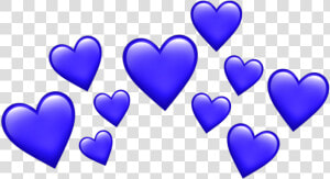 Blue Lila Emoji Heart Hearts Purple Darkblue Tumblr   Dark Blue Hearts Png  Transparent Png