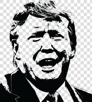 Transparent Trump Png   Donald Trump Clipart Black And White  Png Download