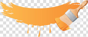 Orange Paint Brush Clip Arts   Paint Brush Icon Png  Transparent Png