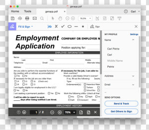 Box   Simple Word Employment Application Template  HD Png Download