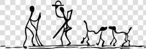 Dog stick stick Figure stick People walk walking free   Walking Stick Figure Animal  HD Png Download