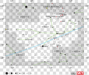 Virgo Constellation Star Chart  HD Png Download