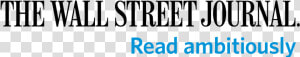 Wall Street Journal Header In Black   Wall Street Journal  HD Png Download