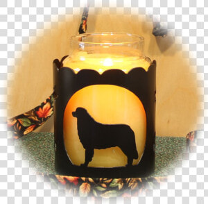 Bernese Mountain Dog Breed Jar Candle Holder   Silhouette  HD Png Download