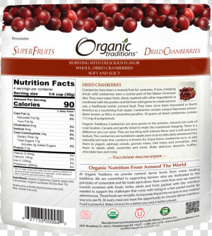 Organic Traditions Daily Probiotic Cranberry Supreme  HD Png Download