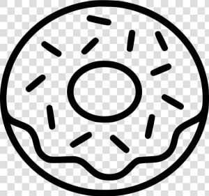 Donut   Donut Black And White Clipart  HD Png Download