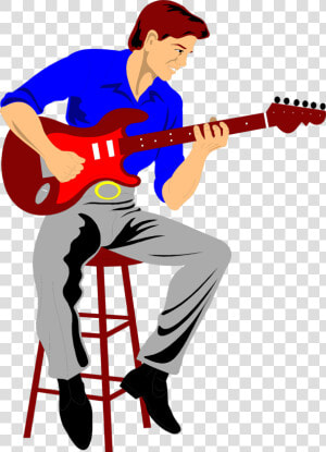 Girl Playing Guitar Clipart   Person Playing Guitar Clipart  HD Png Download