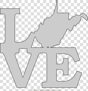 West Virginia Love Map Outline Scroll Saw Pattern Shape   Scroll Saw Love Pattern  HD Png Download