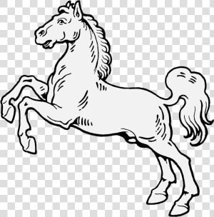 Horse Rearing Up Coloring Page  HD Png Download