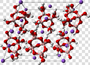 Borax Unit Cell 3d Balls   Molecular Structure Of Borax Crystal  HD Png Download