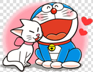 Doraemon Clipart Bergerak   Doraemon With Michan  HD Png Download