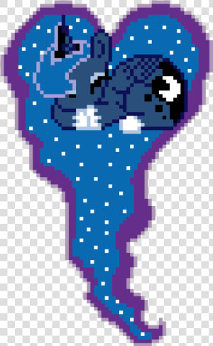 Princess Luna Heart   Luna Heart Pixel Art  HD Png Download