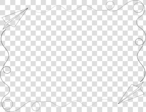 Paper Airplane Border Clip Arts   Paper Airplane Page Border  HD Png Download