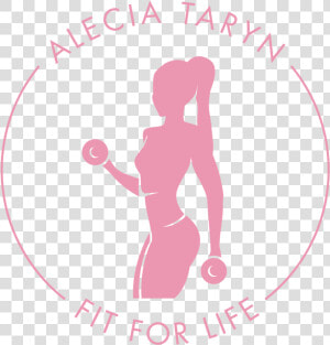 Alecia Taryn Ffl Logo All Pink   Black Woman Working Out Silhouette  HD Png Download