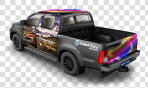 Uvl Truck Mock Up Back View Dark Gray   Toyota Hilux  HD Png Download