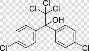 Skeletal Formula Of Dicofol   5 5 Dithiobis 2 Nitrobenzoic Acid  HD Png Download