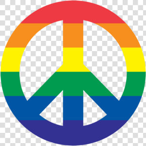 Rainbow Peace Sign 2 Inch Magnet   Peace Sign  HD Png Download