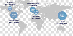 Map Showing Economic Costs Of Insufficient Sleep   World Map  HD Png Download