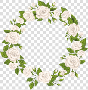 Roses Border White Png Clip Artu200b Gallery Yopriceville   White Flower Wreath Png  Transparent Png