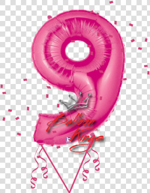 Pink Number   Number 9 Balloon Png  Transparent Png