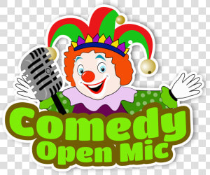 Comedian Clown Holding Microphone Png Transparent Background   Comedy Logo Png  Png Download