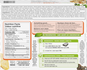 Alt Text Placeholder   Lean Cuisine Lasagna Nutrition Label  HD Png Download